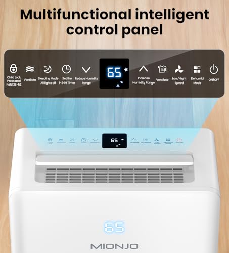 MIONJO 4500 sq ft dehumidifier control panel