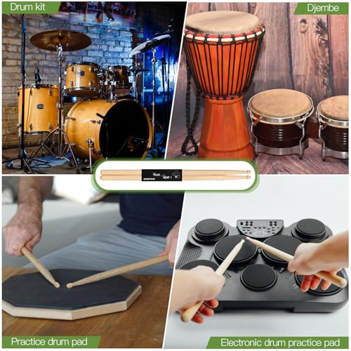 Two pairs of Mdvora drum sticks side by side
