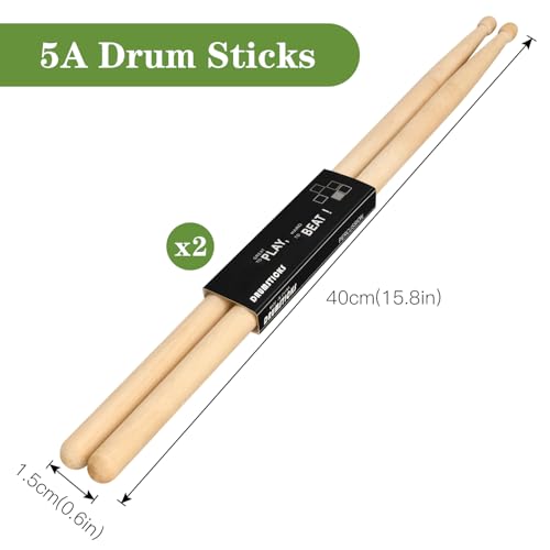 Full set of Mdvora 5A drum sticks in package