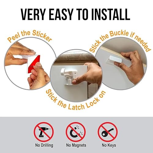 Ten pack set of AZZS toddler proofing latches