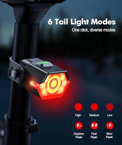 Back view of Zewdov rechargeable rear bicycle light