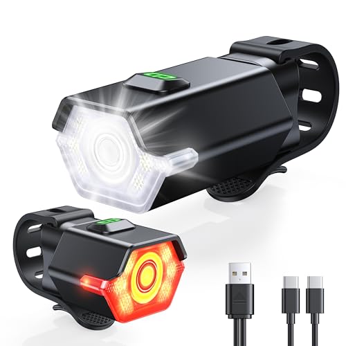 Zewdov bike light set in black finish