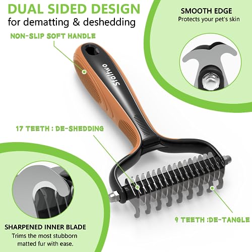 Orange ergonomic handle of STALTWO brush