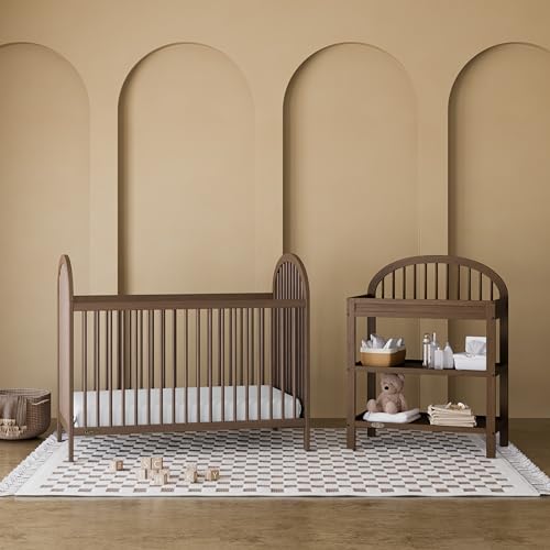 Side profile of Graco Olivia convertible crib