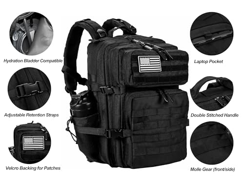 Back panel of LHI 45L backpack with mesh padding