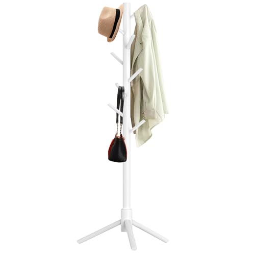 Aliphon white wooden coat rack