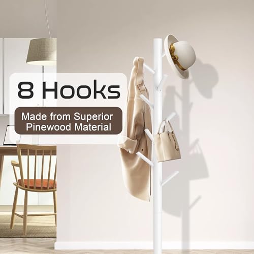 Adjustable height coat rack stand