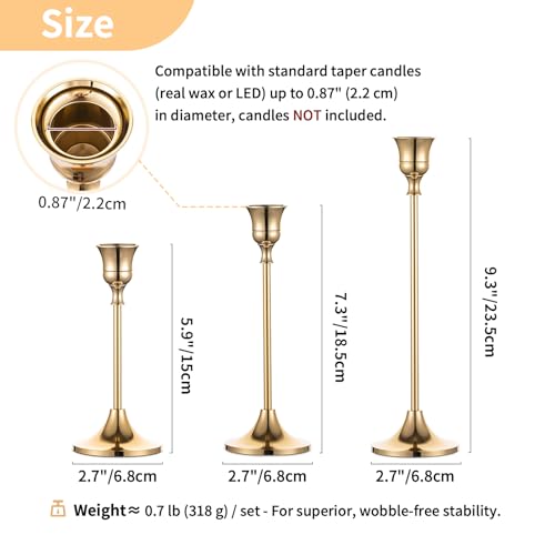 NUPTIO taper candle holder set on dining table