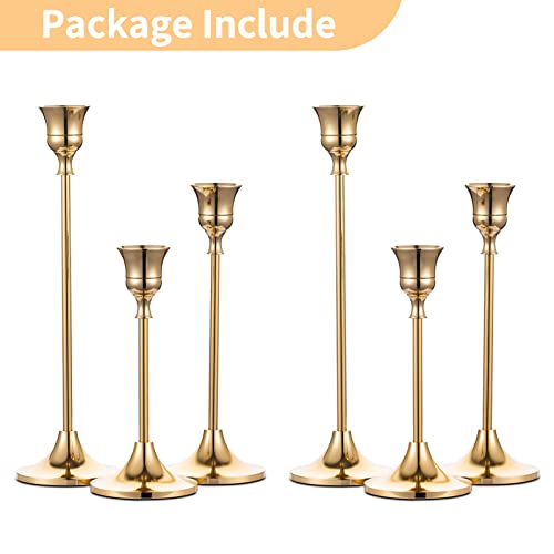 NUPTIO antique style candlestick holders detailed view