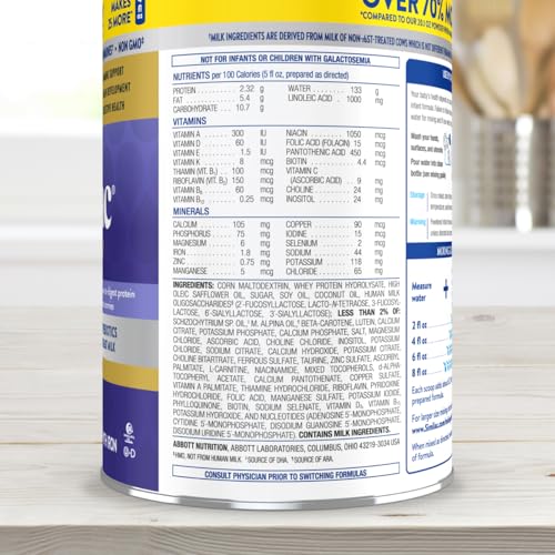 Similac 360 Total Care Gentle Comfort Baby Formula nutritional information