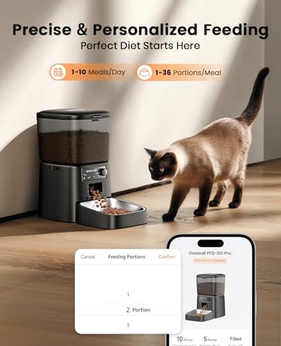 Close up of the oneisall automatic feeder control interface