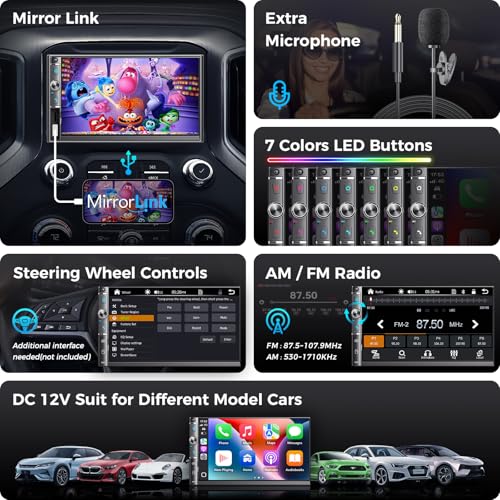 Kissound stereo with included backup camera accessory