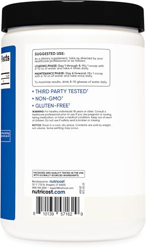 Nutricost Creatine Monohydrate ingredient list