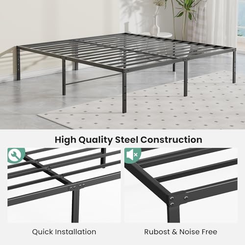 Queen bed frame with storage