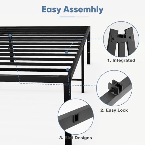 Metal platform bed support slats