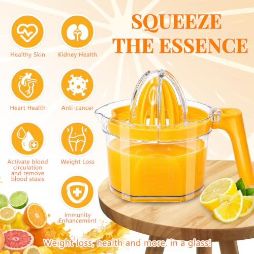 Manual juicer with orange reamer attachment