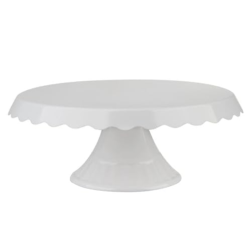 Generic 8.9-inch white cake stand front view