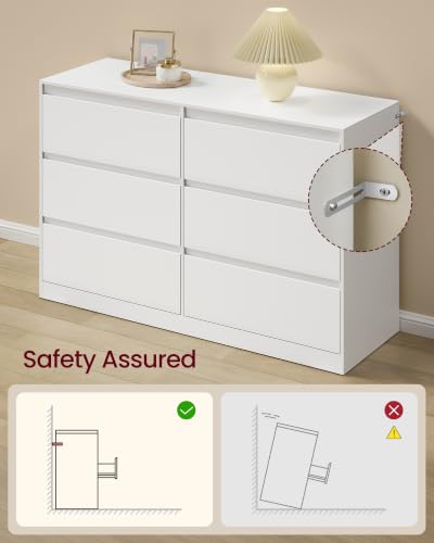 Interior view of VASAGLE dresser storage