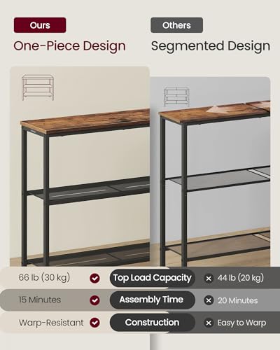 VASAGLE 3 tier console table in hallway