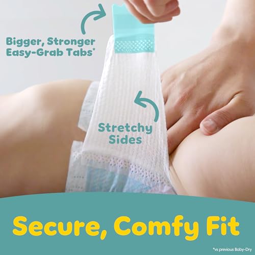 Back view of Pampers Baby Dry diaper