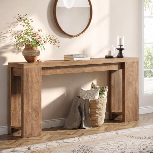 Narrow entryway table top surface detail