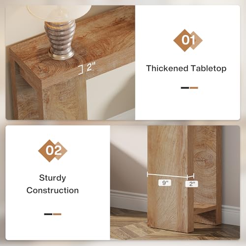 Sturdy construction of the 70.9-inch console table