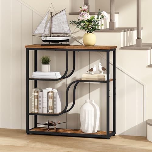 HOOBRO console table styled with decor