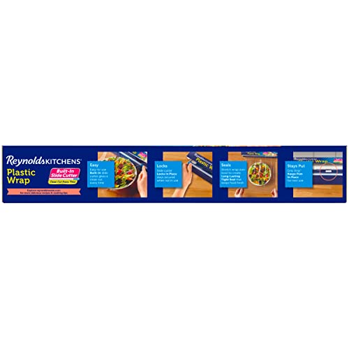 Clear plastic wrap being dispensed