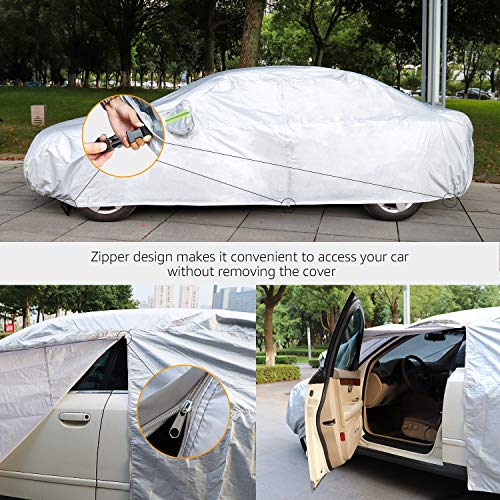 Reflective safety stripes on exterior car cover
