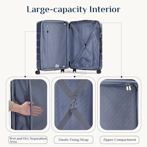 NEWBULIG luggage interior with organization compartments