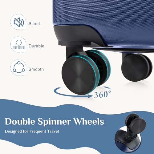 Close up of dual 360 degree spinner wheels