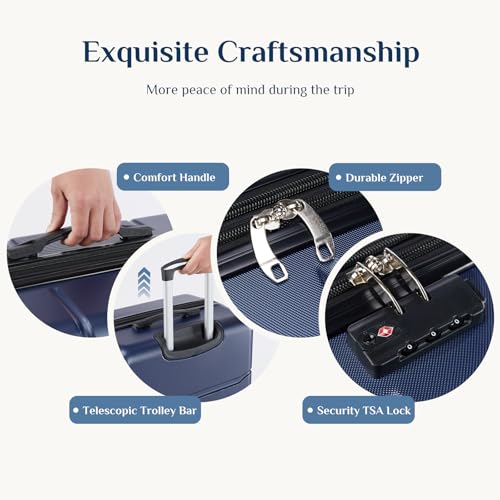 Telescopic aluminum handle on NEWBULIG suitcase