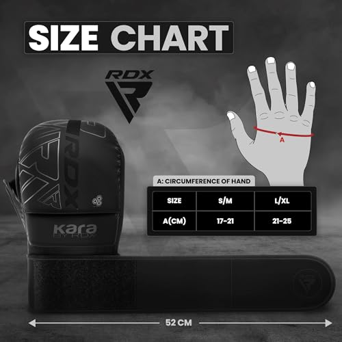 Side profile of RDX grappling mitts