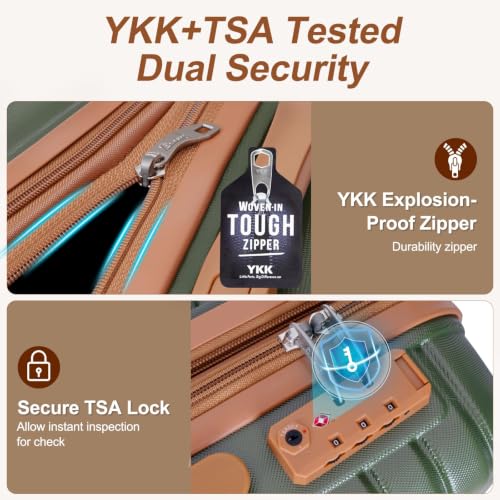 Romswi hardshell suitcase TSA lock close-up
