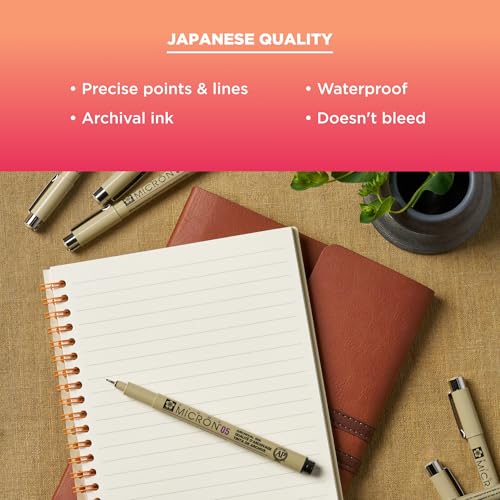 Set of 8 SAKURA professional archival pens