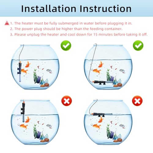 Submersible glass heater tube