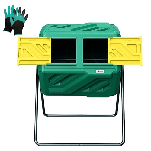 Werph 43 Gal Dual Chamber Compost Bin Tumbler