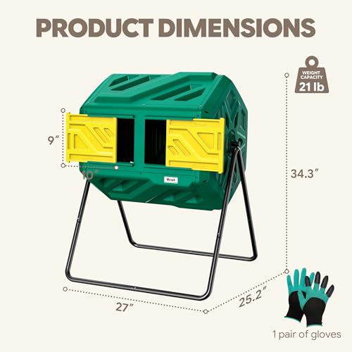 Werph compost bin with sliding access door