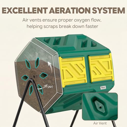 Compost bin with included handling gloves