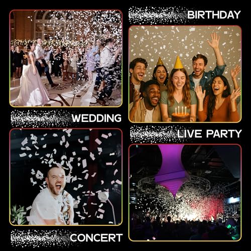 Rectangular paper confetti pieces