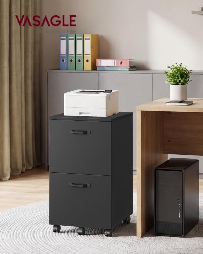 VASAGLE CUSTOS Home Office Cabinet with locking casters