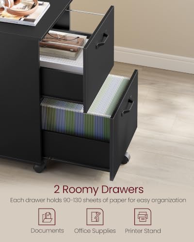 VASAGLE CUSTOS Printer Stand and File Cabinet