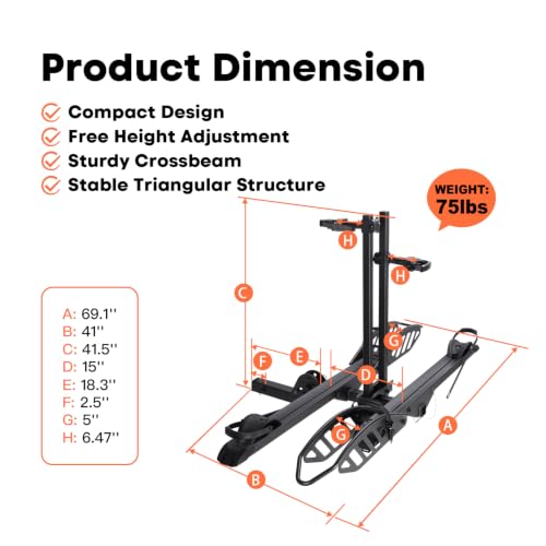 CRAVOT EBike Rack ratchet strap system