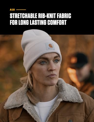 Back view of Carhartt rib knit beanie
