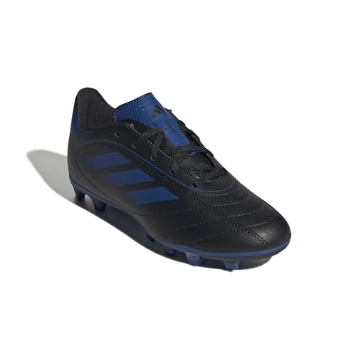 Lace-up closure detail on adidas youth cleats