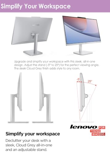 Lenovo IdeaCentre 24-inch desktop home office setup