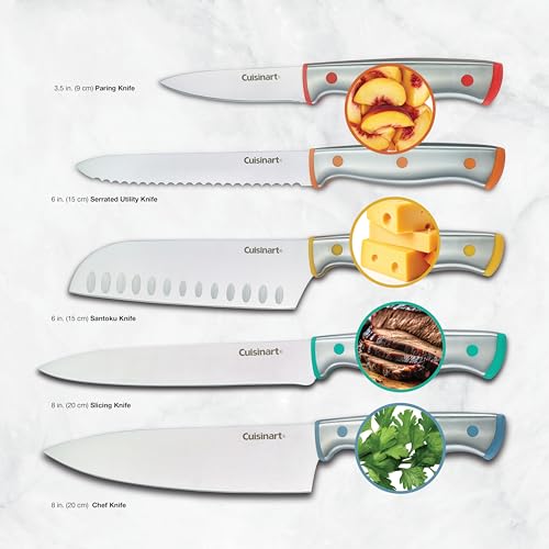 Stainless steel blades with color rivets