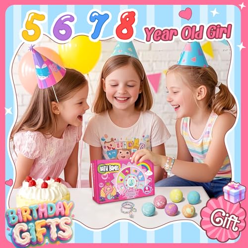 Sanyi 6 colorful unicorn bath bombs set