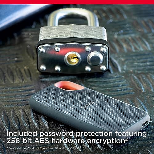 Secure Sandisk SSD with AES encryption