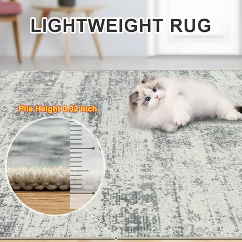 Grey rug in bedroom setting